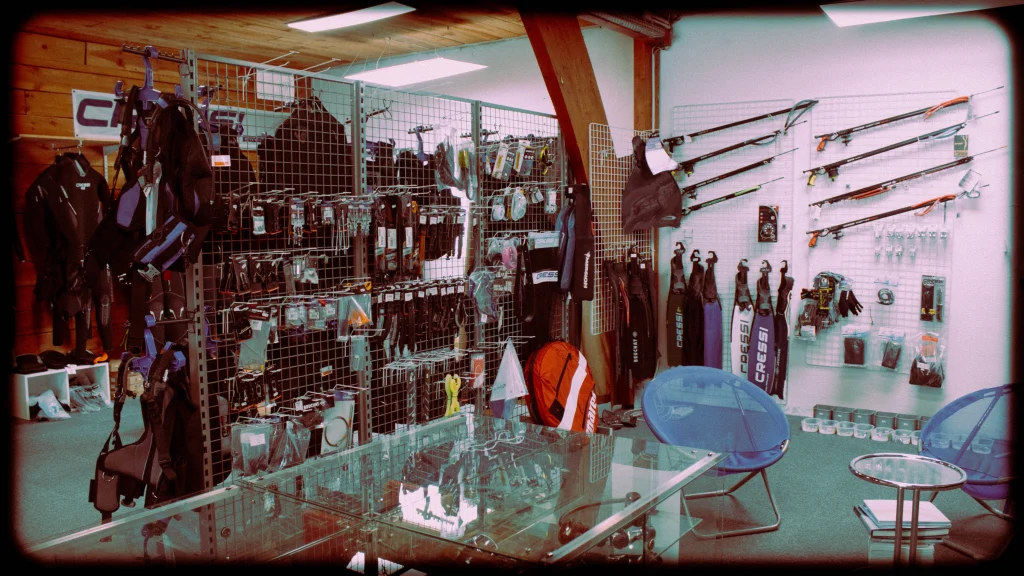 équipement plongée au magasin spot plongee de capbreton